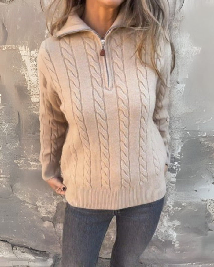 Look con Suéter Trenzado Ivana
