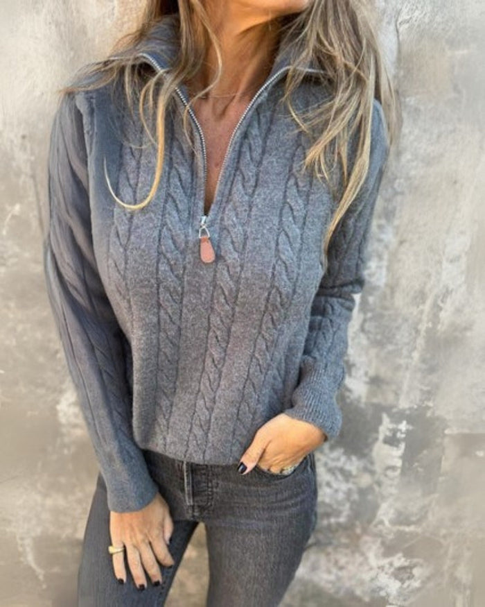 Suéter Ivana Trenzado Gola Alta